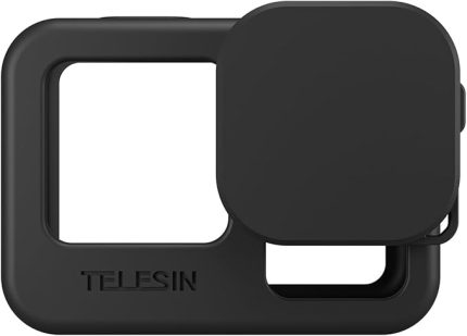 GoPro HERO13 Uyumlu Silikon Kılıf | HERO12/11/10/9 Uyumlu + Silikon Lens Koruyucu + Kordon İp