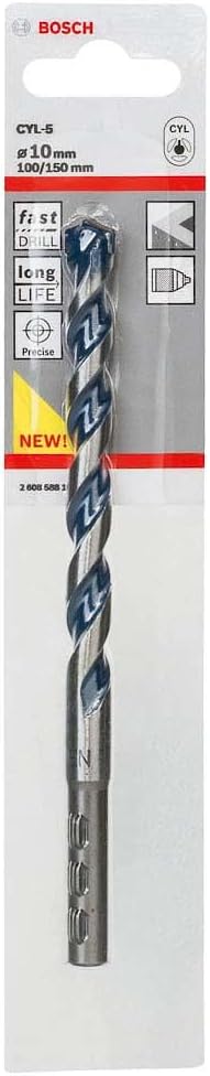 Professional Accessories Matkap ve Kırıcı Delici Uçları, Taş ve Beton, Gri, Durchmesser-6 mm/Gesamtlänge-100 mm, 1 Adet