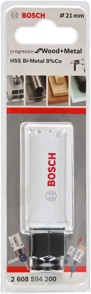 Profesyonel Delik Testeresi Progressor for Wood & Metal (Ahşap ve Metal, Ø 21 mm, Matkap Aksesuarı)