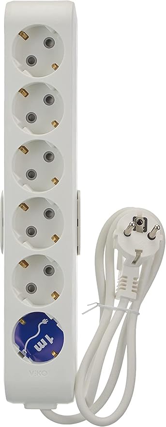 Multi-Let Altılı Priz Topraklı Kablolu Çocuk Korumalı 1 Mt