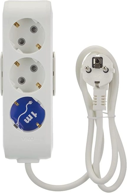 Multi-Let Üçlü Priz Topraklı Kablolu Çocuk Korumalı 1 Mt