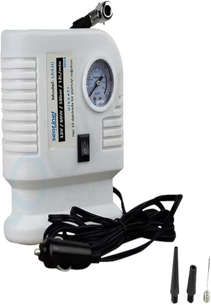 Lastik Hava Kompresörü Saatli 12 V 260Psı 12lt/dk