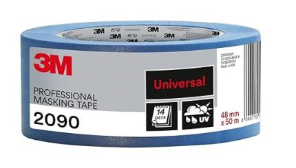 Hand-Masker 2090 profesyonel boya bandı, pürüzsüz yüzeyler için, UV ışınlarına dayanıklı, iç ve dış mekan, 48 mm x 50 m