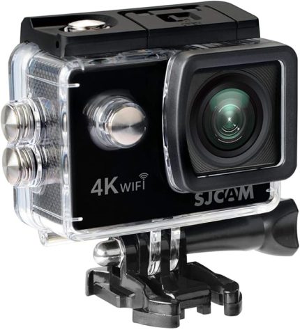 SJ4000 Air WiFi 4K UHD 16MP 135° 2” Geniş Ekran H.264 900mAh 30 Metre Su Geçirmez Kılıflı Aksiyon Kamerası Siyah