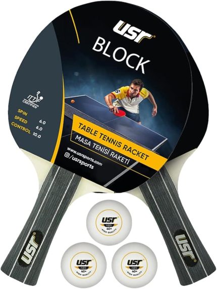 Block-RB Masa Tenisi 2 Raket + 3 Top Set
