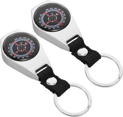 Survival Gear Essential 2 Adet Pusula Anahtarlık Ölçekli Taşınabilir Mini Pusula Açık Hava Aktiviteleri Yürüyüş Aksesuarı