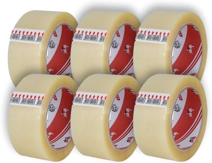 45mm x 100mt Şeffaf Koli Bantı Aslan 6LI