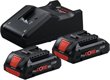 Professional 18 Volt Akü Şarj Cihazı Seti (2 x ProCORE 4,0 Ah Li-Ion Akü + GAL 18V-40 Şarj Cihazı, Modül, Karton kutuda)