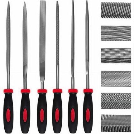 Parça Mini Eğe Seti - 14CM İnce işçilik Saatçi eğe ve törpü seti (Kırmızı Renk)