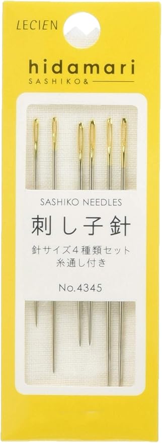 Sashiko Nakış İğneleri 6'lı Set & Threader Hodamari Made in Japan