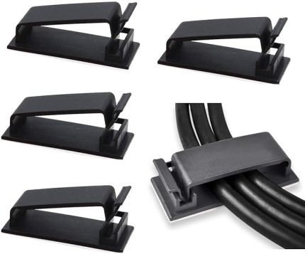 50 Adet Kendinden Yapışkanlı Kablo Yönetim Klipsleri, Kablo Düzenleyiciler Tel Klipler TV PC için Kablo Tutucu Dizüstü Ethernet Kablosu Masaüstü Ev Ofis