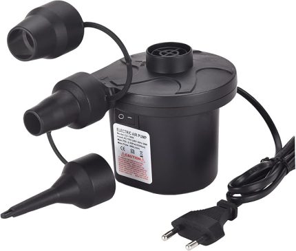 Luftpumpe Luftmatratze, 2 in 1 Luftpumpe Elektrisch für Aufblasbar und Ablassen, Pumpe Luftmatratze mit 3 Düsen für luftmatratzen, Aufblasbarer Pool, Schwimmring