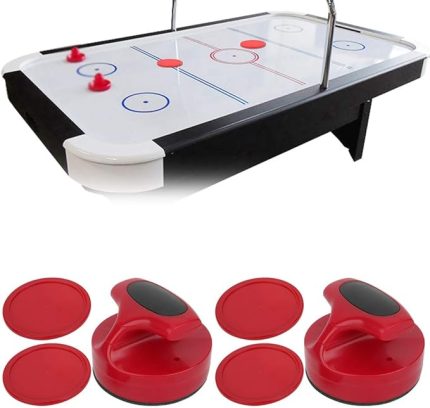 Oyun Masası 94MM Slider İtici Seti 4 Pucks Aksesuarlı Büyük Boy Kırmızı