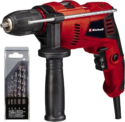 Darbeli Matkap TE-ID 500 E (550 W, hızlı mandren, devir ayarı, metal dişli kutusu, kademesiz ayarlanabilir delme derinliği mesnedi, 5 taş matkabı ucu dahil) - 4259610