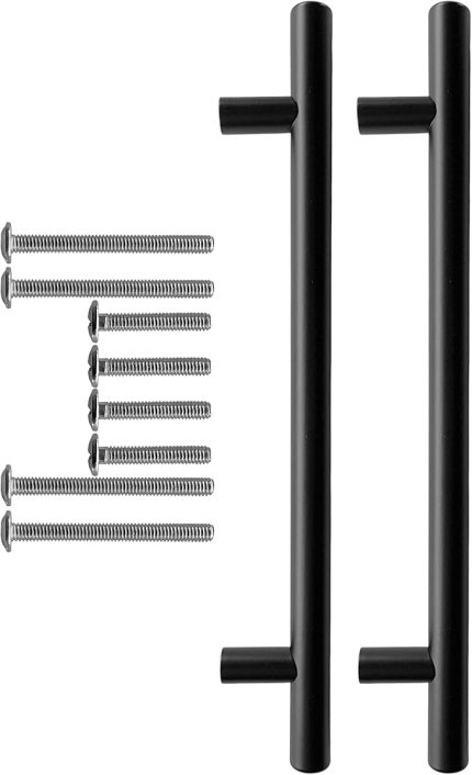 Mutfak ve Banyo Dolabı Kapakları ve Çekmeceler için Metal Kulp Paslanmaz Mobilya Dolap Kulbu 160mm Mat Siyah 2 Adet