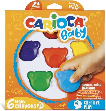 Teddy Bebek Crayons 6'Li +1 Yaş