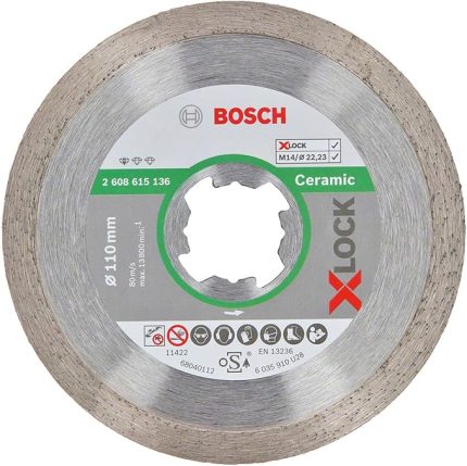 Professional Elmas Kesme Diski Standart (Seramik, X-LOCK, Ø110 mm, Delik Çapı: 22,23 mm)