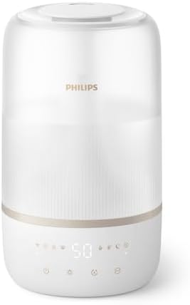 1000 Serisi Hava Nemlendirici - Kuru Hava Belirtilerini Giderir, 41 m2'ye Kadar Odalar İçin Etkili, 32 Saat Çalışma Süresi, Aromaterapi Özelliği, SkyMist, Beyaz, HU1510/04