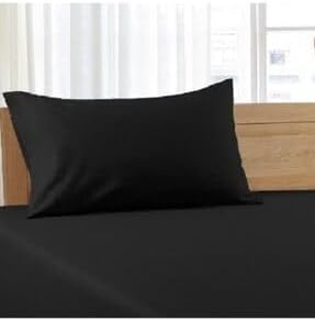 Pamuklu Ranforce Tek Kişilik Lastiksiz Çarşaf Ve Yastık Kılıfı Siyah - 160 x 240