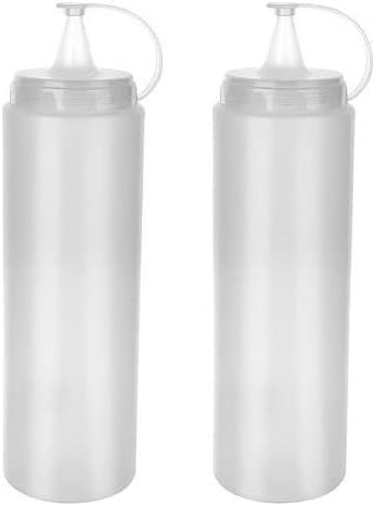 Home 2 Adet Sos Şişesi 700 Ml Plastik Yağlık Sirkelik Ketçap Mayonez Sızdırmaz Sosluk Yağdanlık,BPA İçermez (Şeffaf)