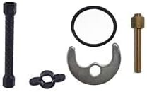 Batarya Ay Takımı Tek Delikli + Batarya Somun Sıkma Aparatı, Plastik, Tezgah Üstü Montaj, Siyah