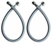 Adet 3/8 Dişi Çelik Klozet Bağlantı Flex Hortumu Spirali 50 cm