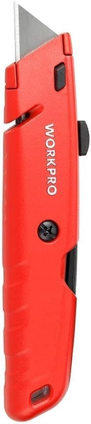 WP213009 Ağır Hizmet Alüminyum Gövde Geri Çekilebilir Rötuş Maket Bıçağı + 5 Adet Yedek Bıçak