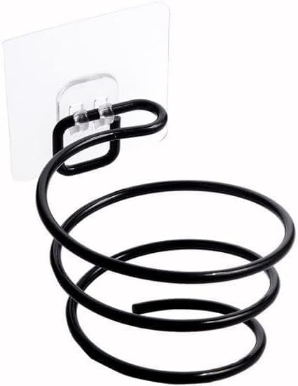 Home Yapışkanlı Metal Fön Makinesi Askısı – Spiral Tasarım, Paslanmaz Saç Kurutma Makinesi Tutucu, Delmeden Duvara Monte, Elektrostatik Boyalı Banyo Düzenleyici