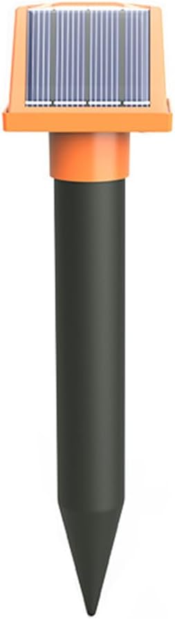 Köstebek Kovucu Güneş Enerjili Köstebek Kovucu Sivri Fare Yılan Kovucu IP66 Çiftlik/Çim/Bahçe/Avlu için Fareler, Köstebekler, Turuncu