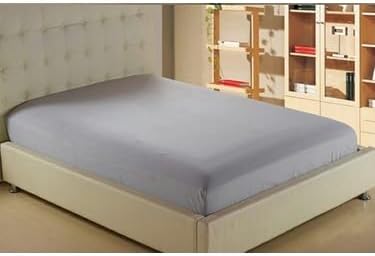 Çift Kişilik Jumbo Boy Penye Lastikli Çarşaf Açık Gri 200x200