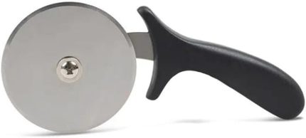 Pizza Kesici, Pizza Ruleti - 10 cm Çap - Rulet Kesici - Hamur Ruleti - Pizza Bıçağı, Siyah Çelik