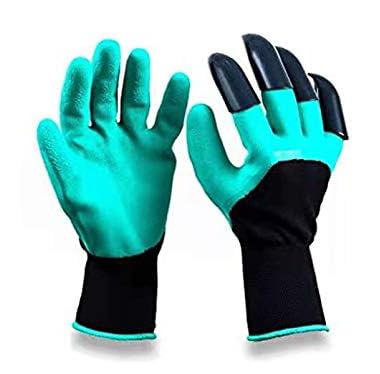 Eldiveni, 1 çift bahçe küreği, pençeli bahçe eldiveni, bitki otlarını kazmak için pençeli bahçe eldiveni, mükemmel bitki hediyeleri