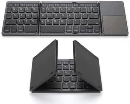 Bluetooth Klavye 3 Katmanlı Katlanabilir Portatif Taşınabilir Şık Ve Kullanışlı Dokunmatik Yüzeye Sahip Klavye Windows/Android/IOS/Smart TV B033