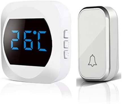 Kinetik 300 Metre Su Geçirmez Dereceli 110dB Led Kapı Zili Beyaz