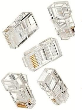 10 Adet Cat5 Cat6 Rj45 8P8C Jack Ethernet İnternet Modem Kablosu Soketi Network Uç (10 Adet)