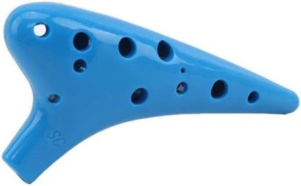Ocarina 12 Delik Ocarina Alto C Ocarina Flüt Ocarina Sualtı Müzik Nefesli Enstrüman mavi