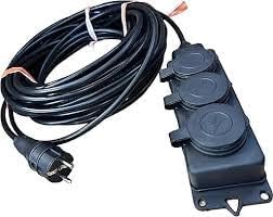 GRUP PRİZ 3x2,5 MM CCA TTR SİYAH RENK TOPRAKLI KAUÇUK SEYYAR ELEKTRİK KABLOSU 20 METRE (20 metre)