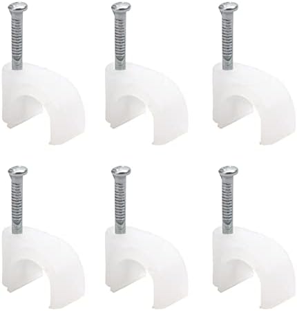 ADET NO 1 Beton Çivili Kablo Tutucusu Kroşe -1 Numara 4X6 MM Kordon Kablo Kroşesi (100)