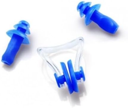 Kulak ve Burun Tıkaç Seti, Silikon Yüzücü Tıkaç Seti, Gürültü Engelleyici Kulak Tıpası, Su Girme Engelleyici Burun Klipsi Şeffaf Kutulu