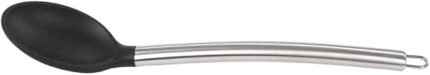 Çelik Saplı%100 Silikon Servis Kaşığı, Siyah