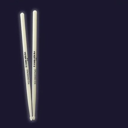 Forforlu Beyaz Neon 5A Bateri Bageti 5A Glowing Drumsticks Pink Karanlıkta Sahende Görünen Drumsticks White Neon 5A Baget
