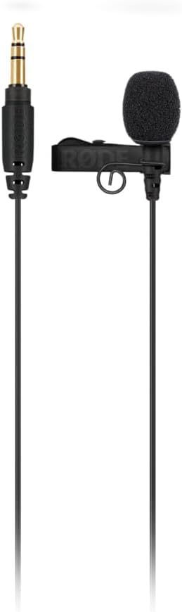 Lavalier GO, Wireless GO Serisi ile Uyumlu Profesyonel Lavalier Mikrofon, 3.5 mm Jak, 4.5 mm Kapsül, Pop Filtre (Siyah)