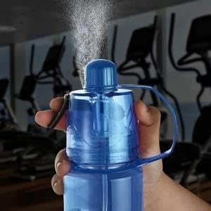 Spreyli Suluk Kırılmaz Matara 600ml Özel Gıda Pet Süper Sağlam Sprey Matara Serinletici