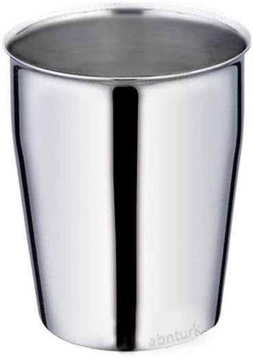 Adet Çelik Bardak 330ml Yaşam Boyu Garantili Paslanmayan Kırılmayan Bardak Krom Nikel Kaplama Kupa
