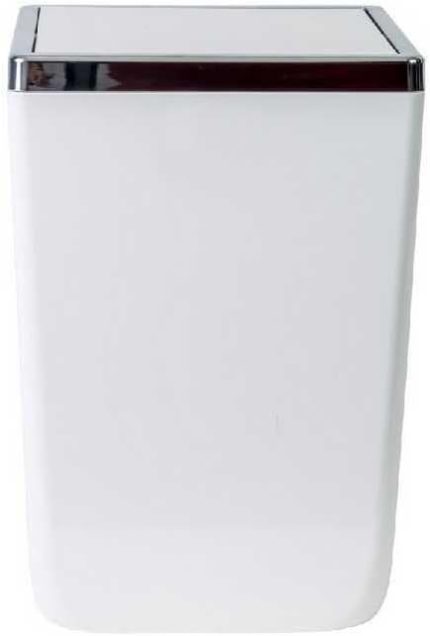 Toskana Kapaklı Kova, Plastik/Çelik, 6 lt, 175 x 175 x 260 mm, Beyaz