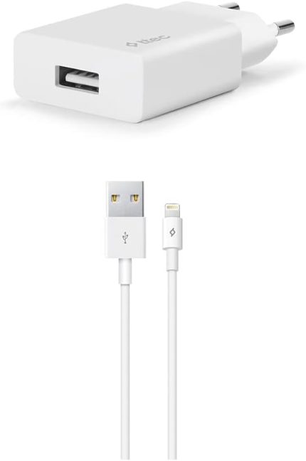 SmartCharger Seyahat Şarj Aleti, 2.1A ve Lightning Kablo, 1m, Beyaz