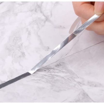 Fayans ve Karo Arası Şerit Bant, 1 Cm 50 Metre Fayans Arası Kullanım Su Geçirmez Şerit Bant (Gümüş,Silver)