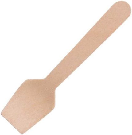Kare Tahta Dondurma Kaşık 9,5 cm - 100 Adet