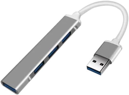 A-809 Macbook Uyumlu USB To 4 USB 3.0 Adaptör Çevirici, Gri
