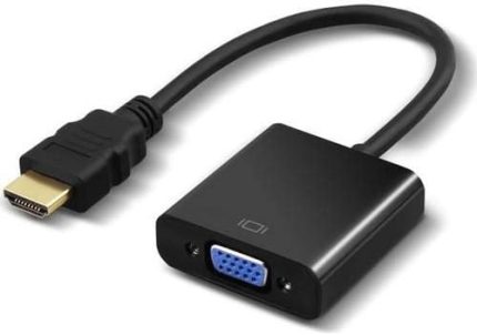 4487 HDMI To Vga Monitör Tv Çevirici Dönüştürücü Kablosu, USB - VGA Adaptörler